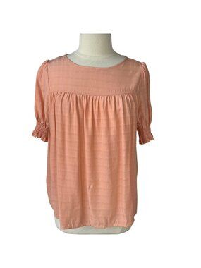 Shein Blouse Top Shirt Large Orange Casual Summer